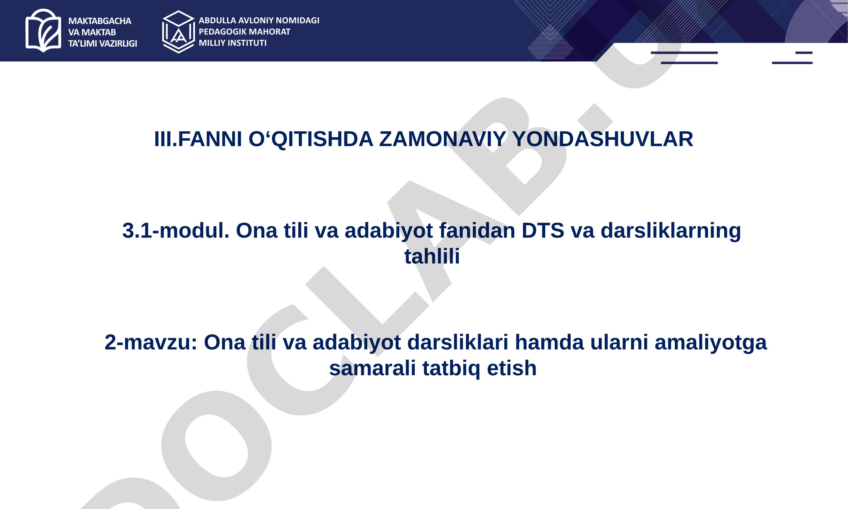 Ona tili va adabiyot darsliklari hamda ularni amaliyotga samarali tatbiq etish