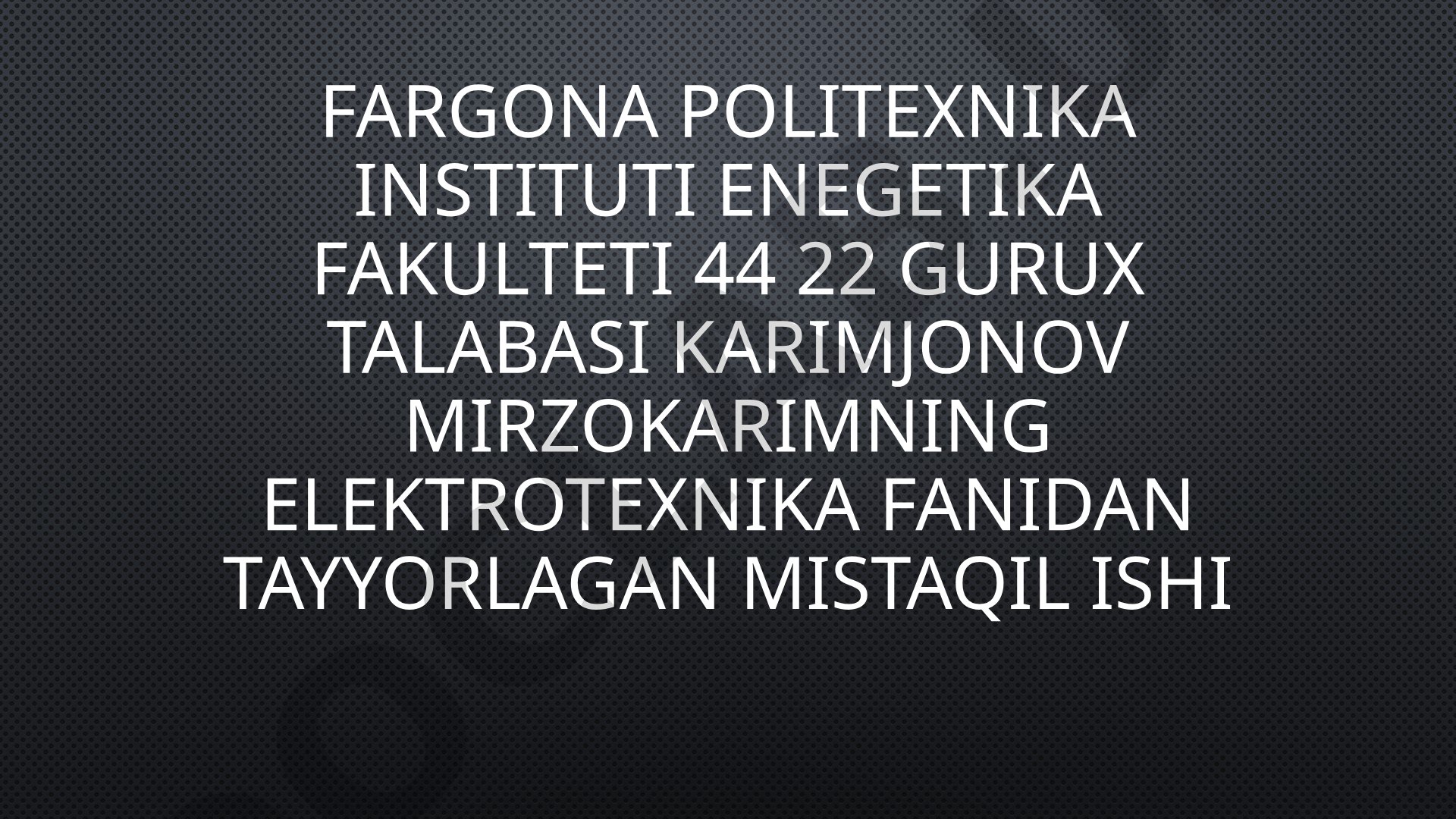 Elektr maydon vektorlari uchun chegaraviy shartlar