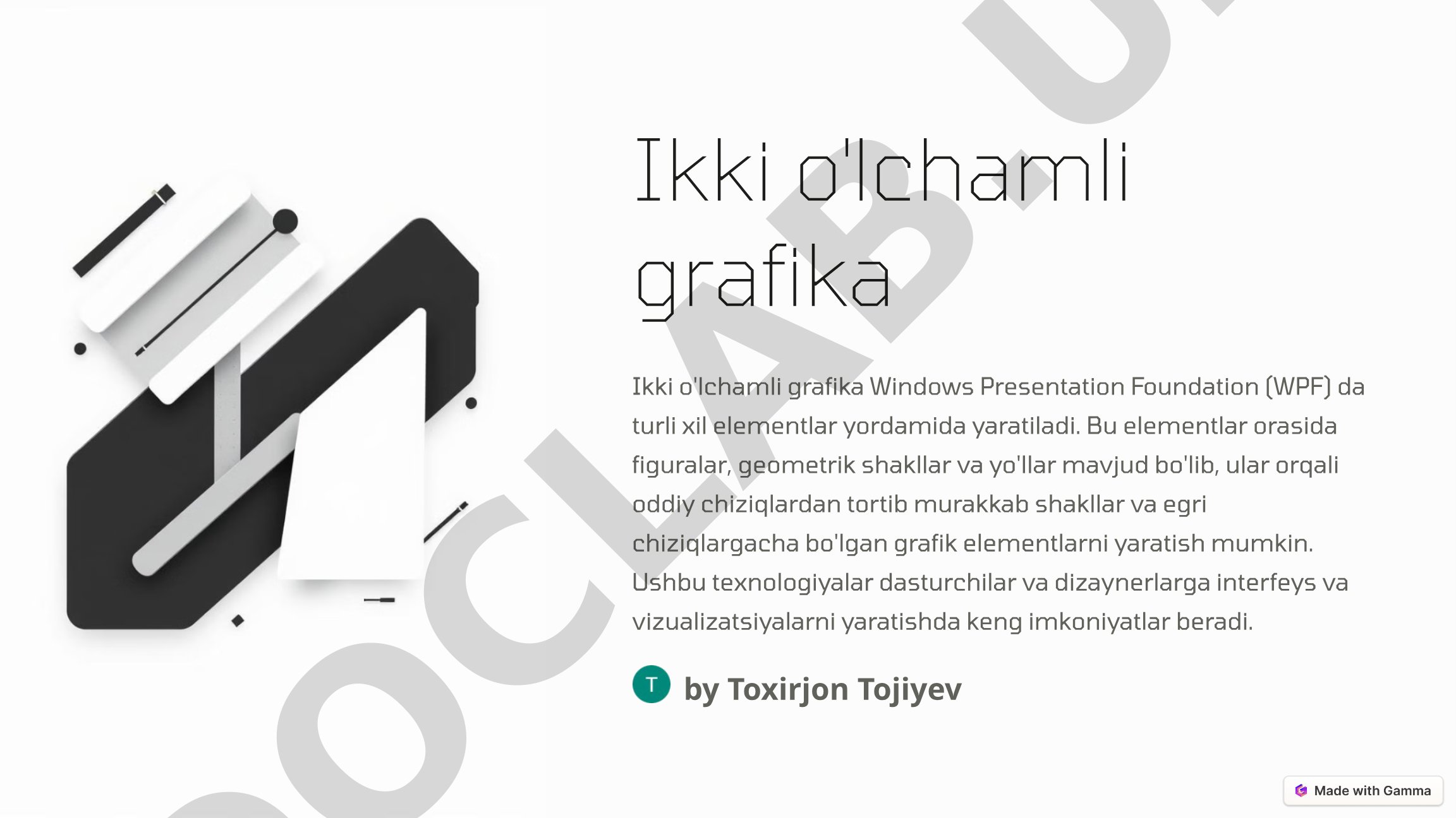 WPF da 2D grafika, asosiy figuralar va konturni sozlash haqida
