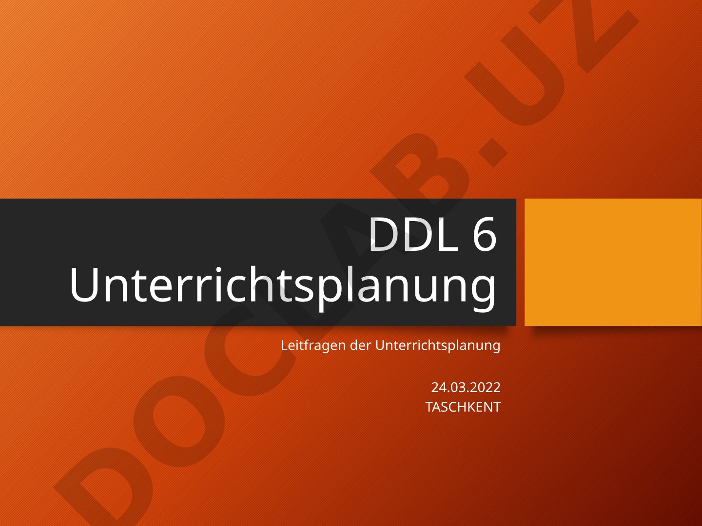 Leitfragen der Unterrichtsplanung