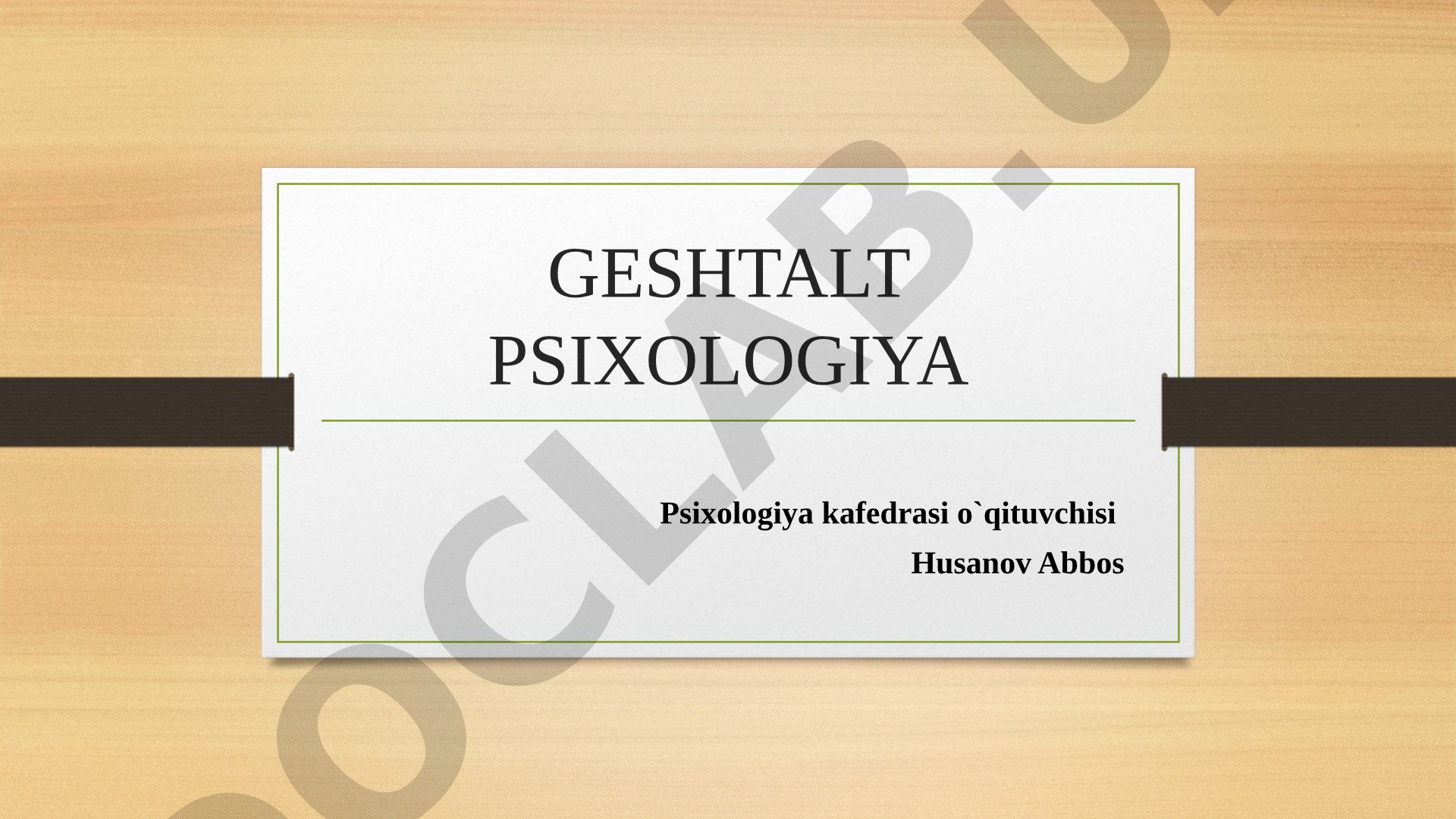 Geshtalt psixologiyasi tushunchasi, tarixi, prinsiplari, konflikt va terapiyadan farqi