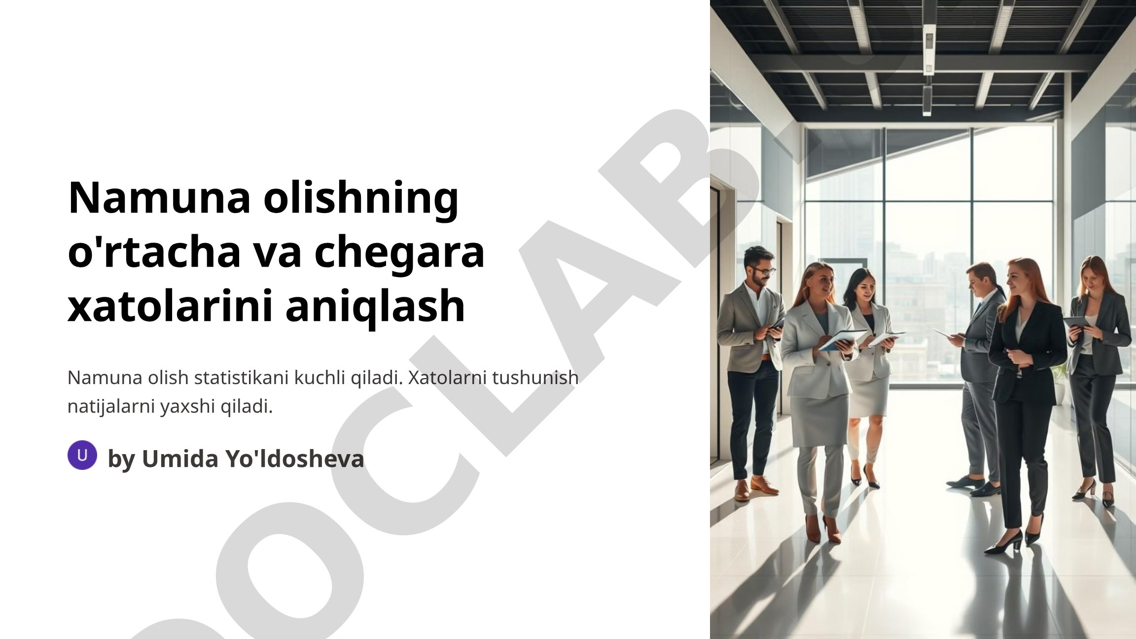 Namuna olishning o'rtacha va chegara xatolarini aniqlash