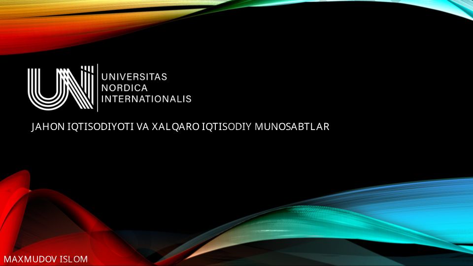 Jahon iqtisodiyoti va xalqaro iqtisodiy munosabatlardan iborat krossvord