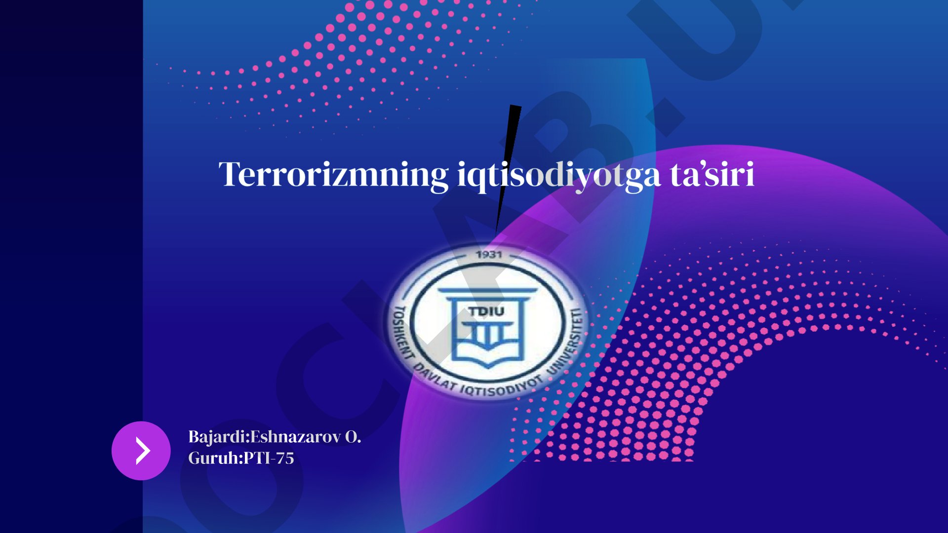 Terrorizmning iqtisodiyotga ta'siri