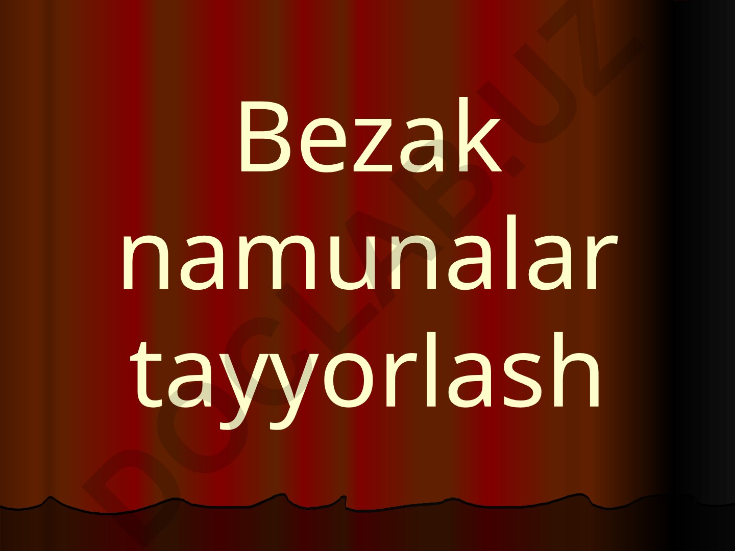 Bezak namunalar tayyorlash applikatsiyasi turlari va texnikasi