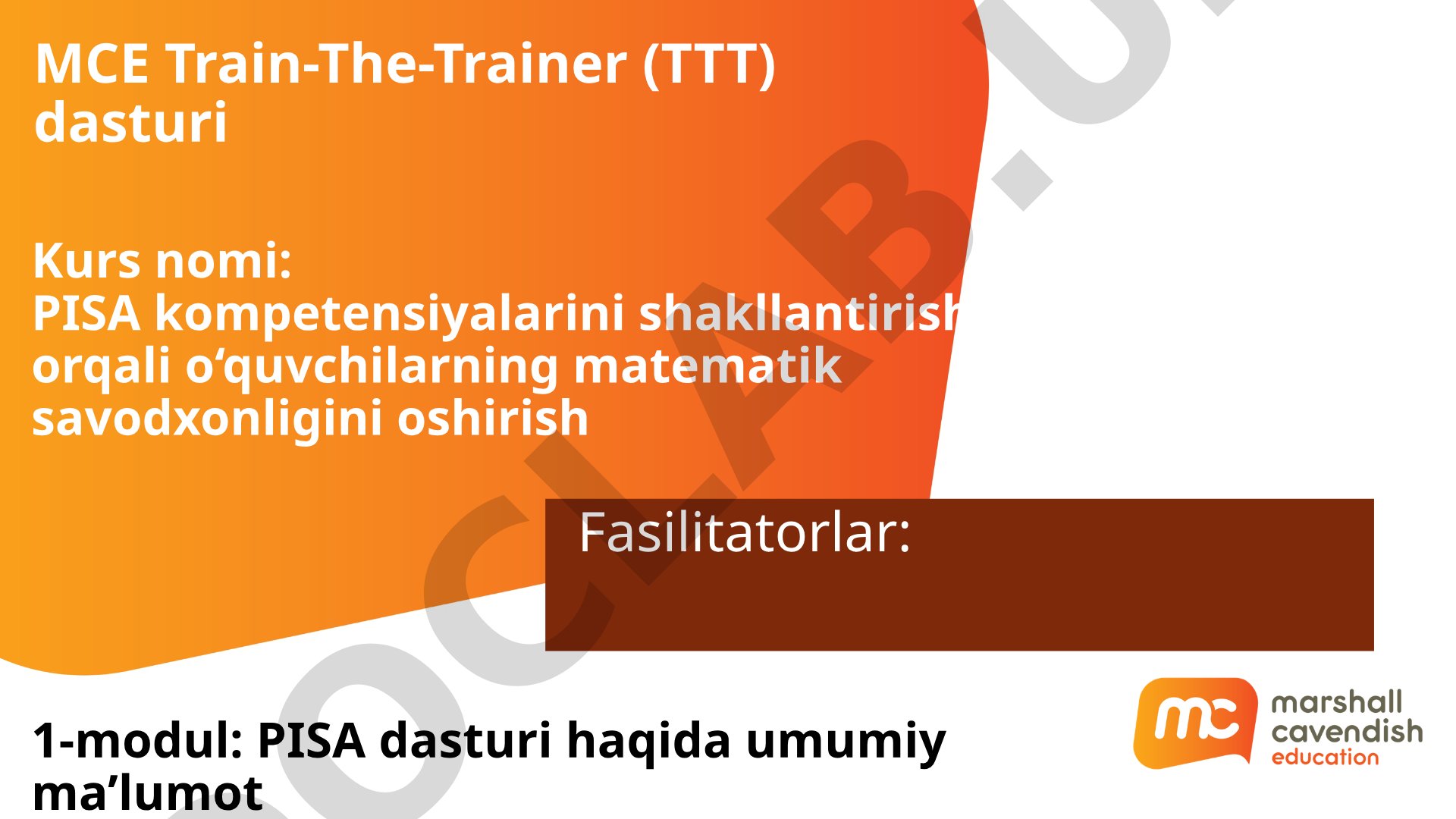 PISA kompetensiyalarini shakllantirish orqali o‘quvchilarning matematik savodxonligini oshirish