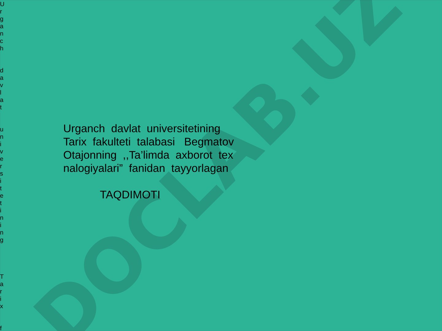 Kompyuterlarning turlari, texnik xususiyatlari va EHM avlodlari haqida