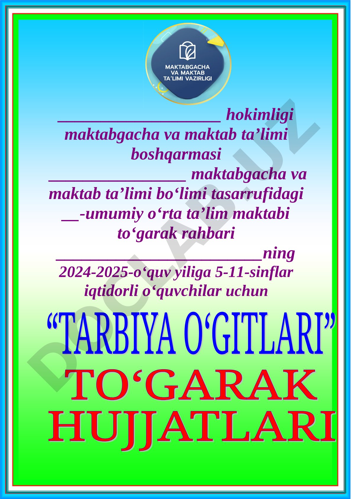 Iqtidorli o‘quvchilar uchun Tarbiya o‘gitlari to‘garagi