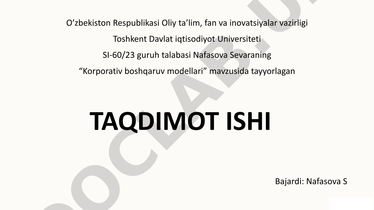 Korporativ boshqaruv modellari