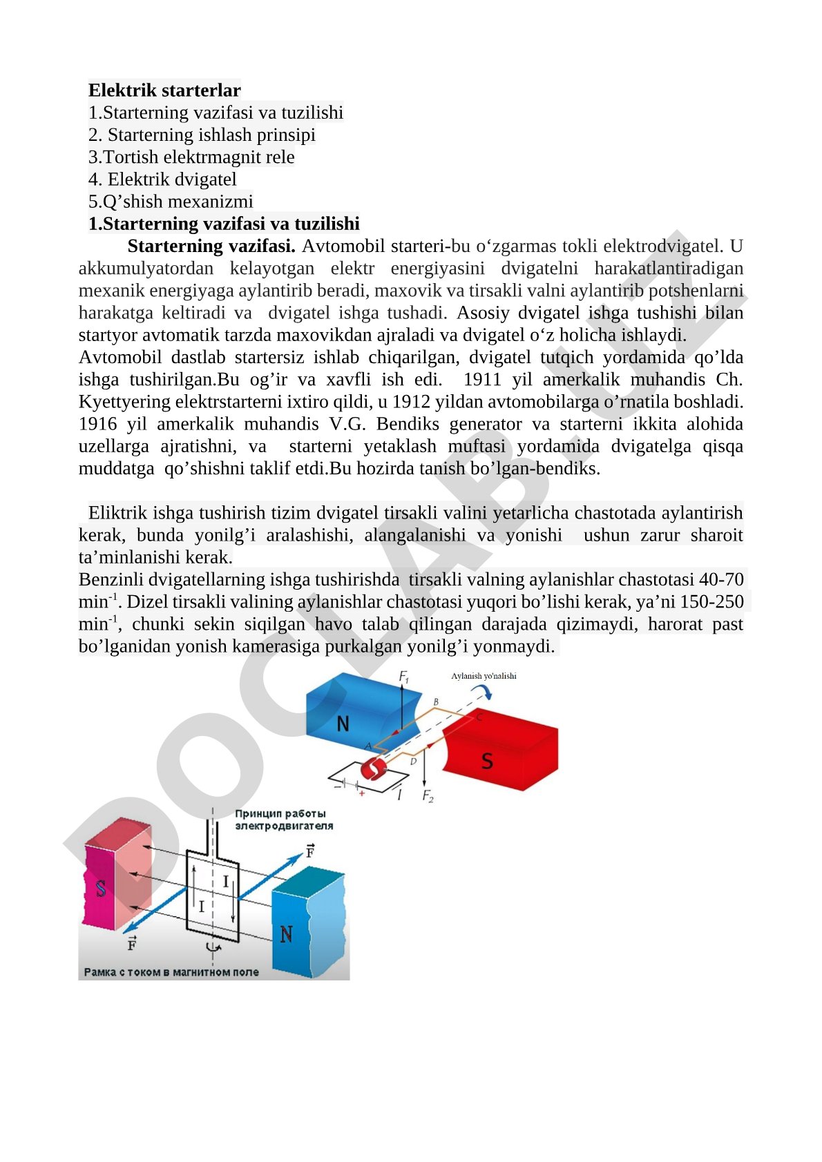 Elektrik starterlar