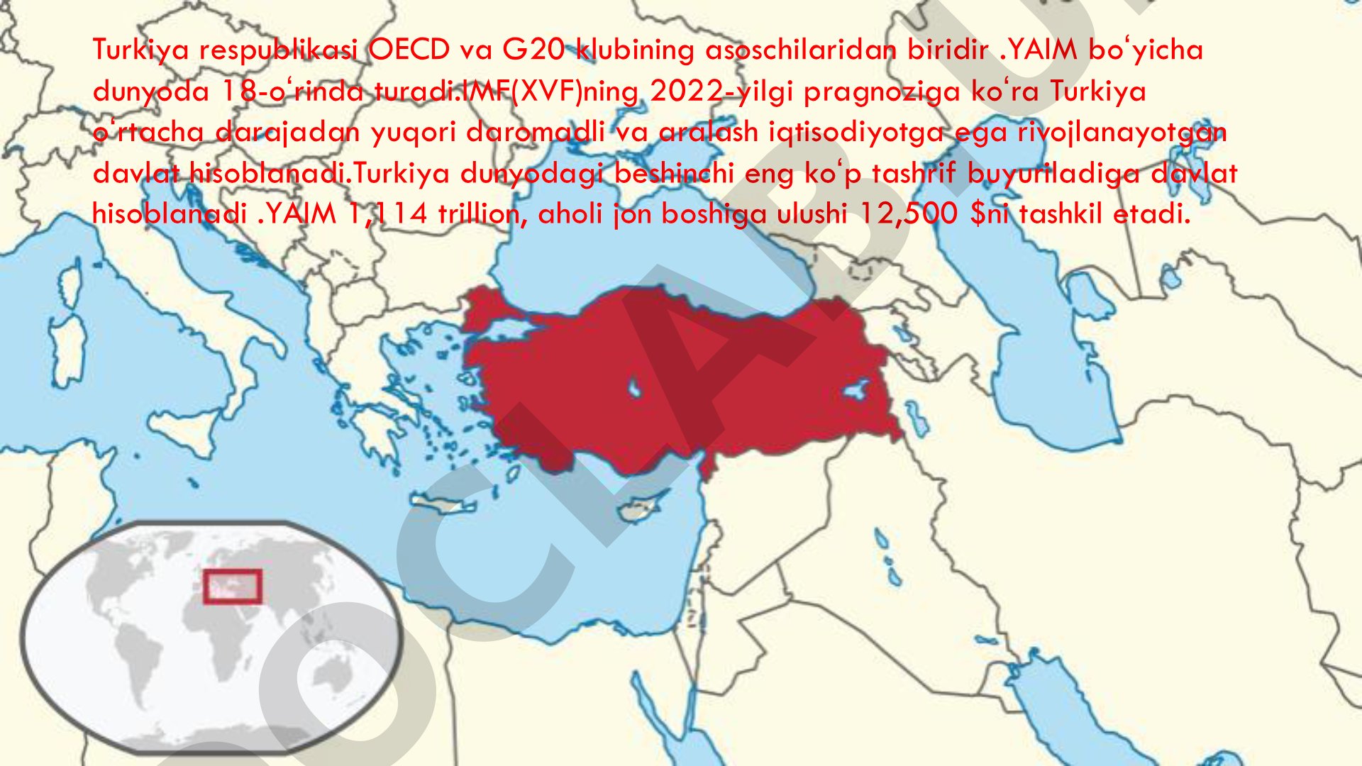 Turkiyaning iqtisodiy geografik tasnifi