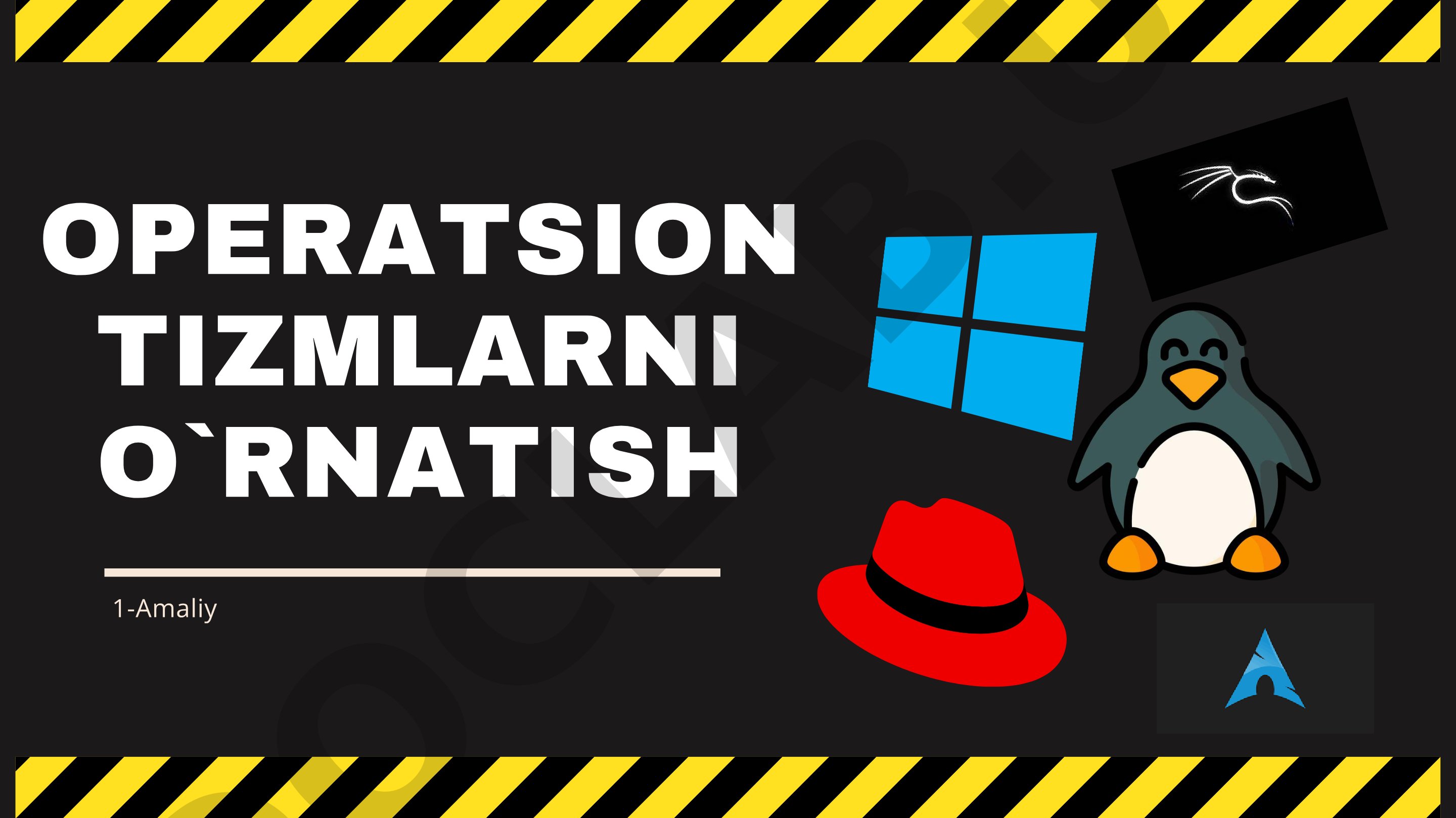 Operatsion tizimlarni o'rnatish va Kali Linux xavfsizlik vositalari