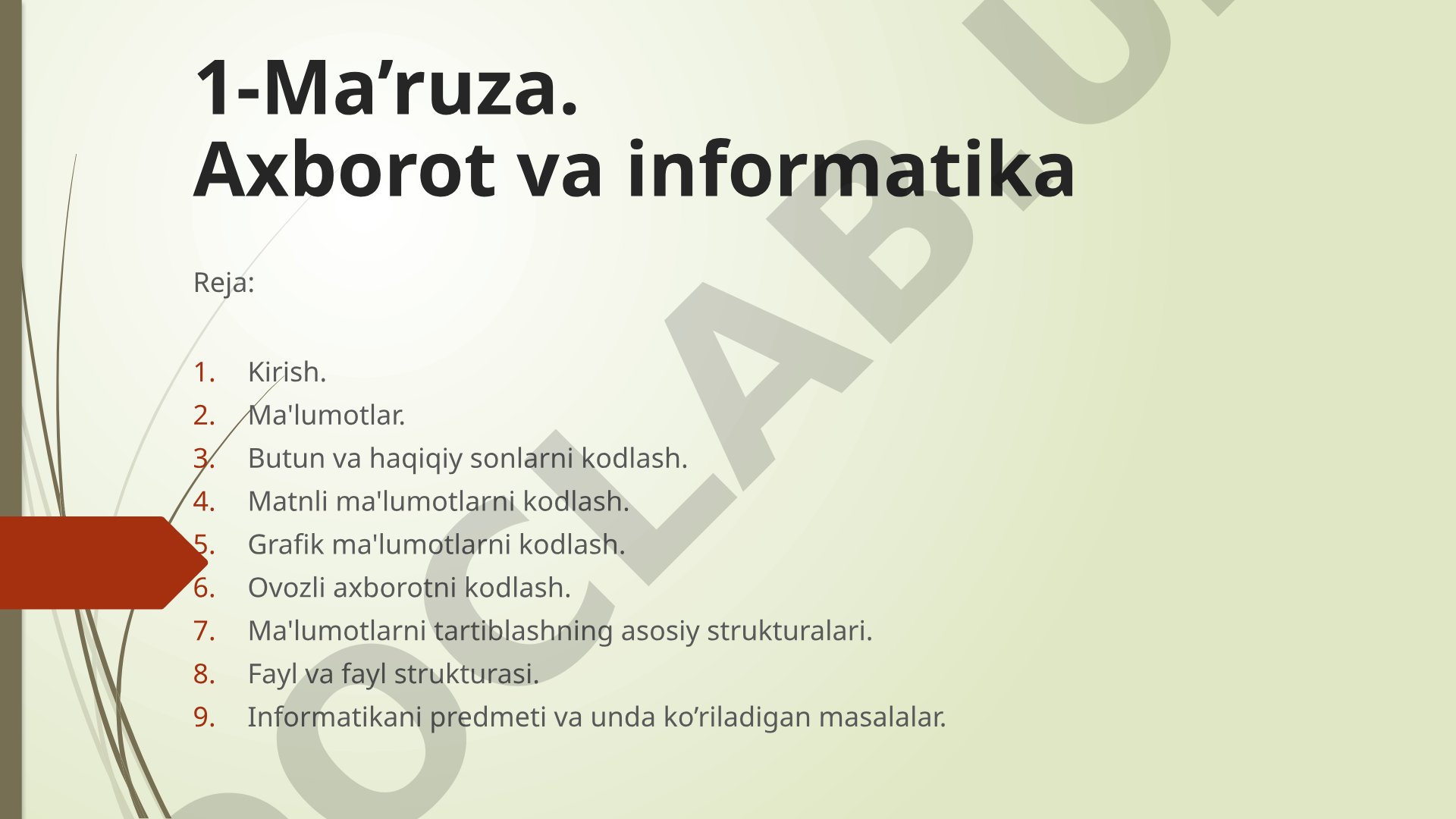 Axborot va informatika