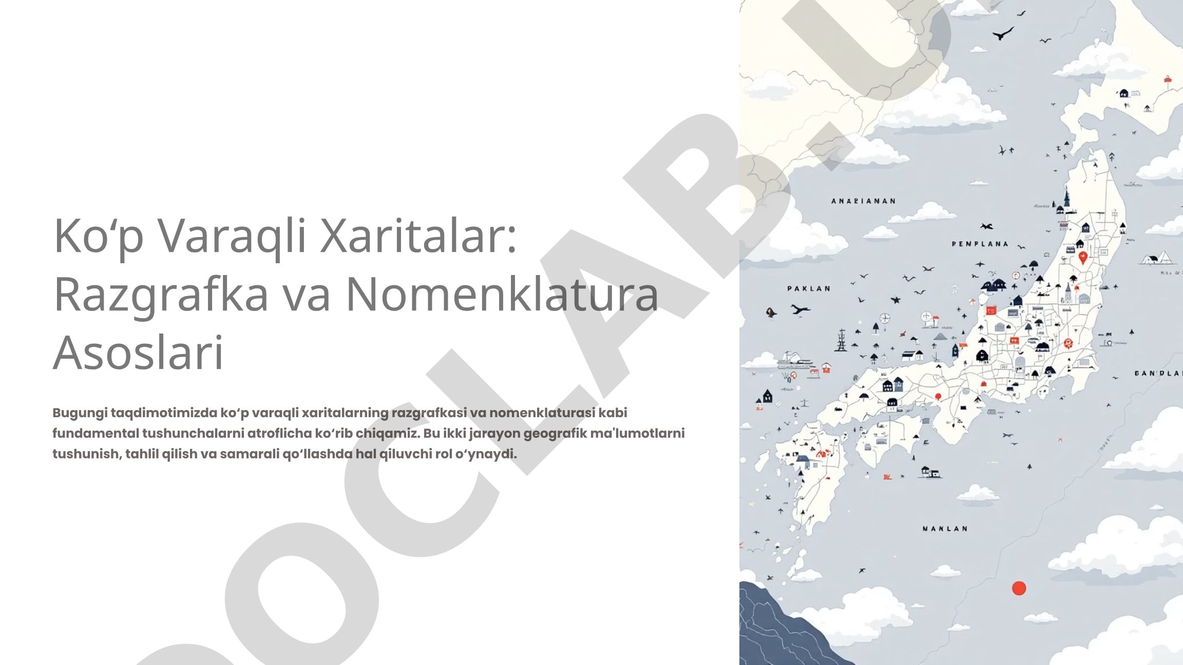 Ko‘p Varaqli Xaritalar: Razgrafka va Nomenklatura Asoslari