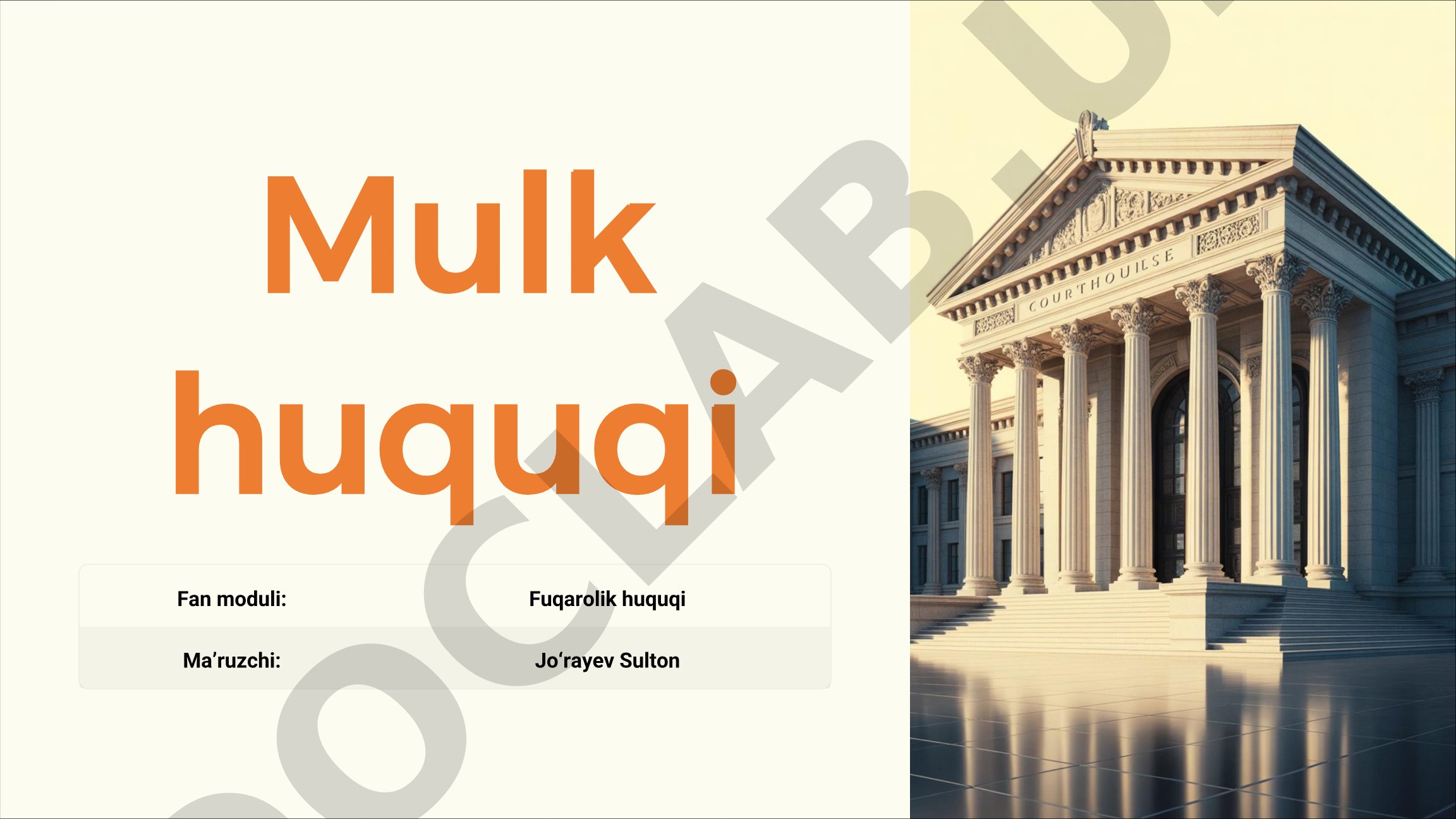 Mulk huquqi