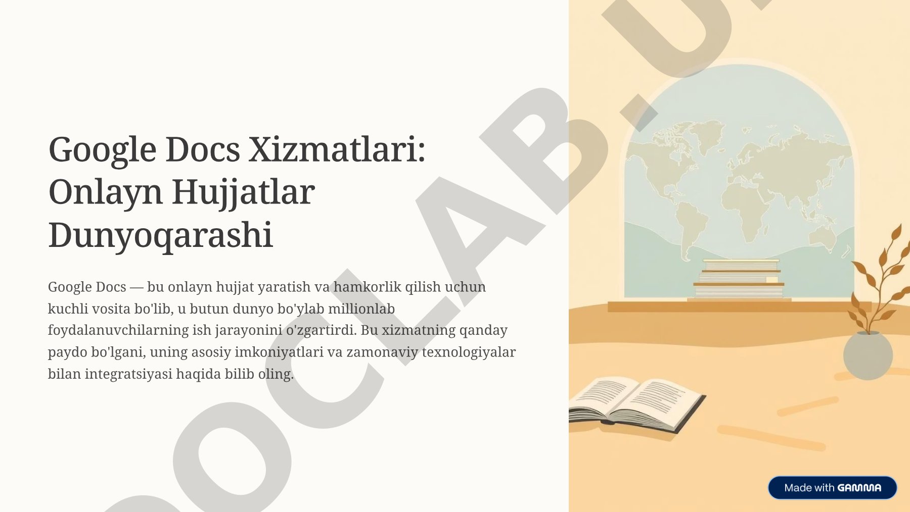 Google Docs Xizmatlari: Onlayn Hujjatlar Dunyoqarashi