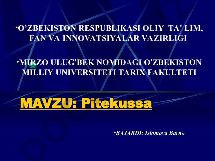 Pitekussa