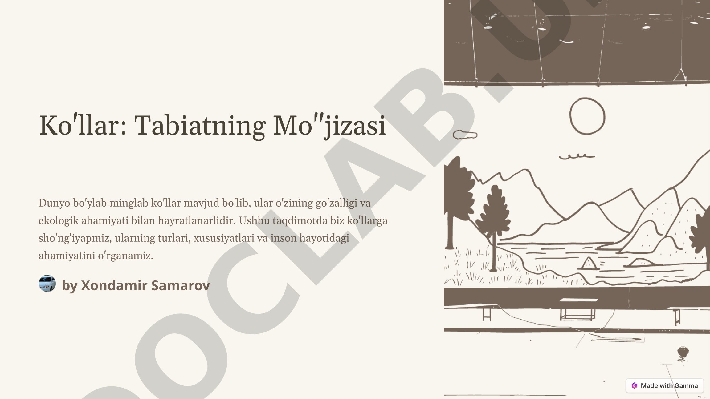 Ko'llar: Tabiatning Mo''jizasi
