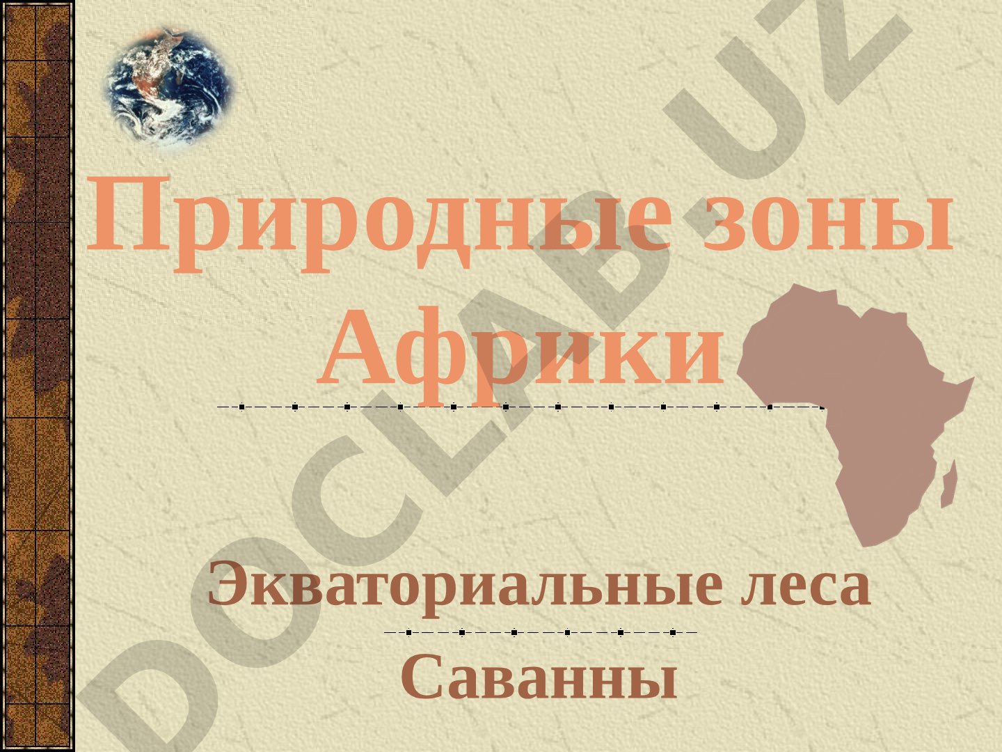 Природные зоны Африки: экваториальные леса и саванны