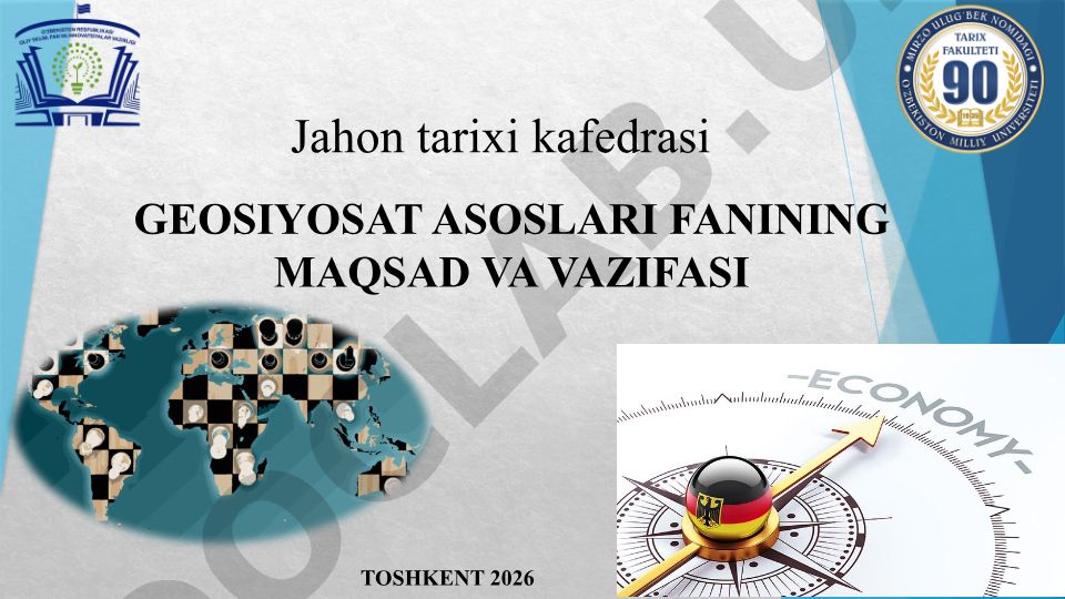 Geosiyosat asoslari: tushuncha, ob'ekt, predmet va tarixiy rivojlanish
