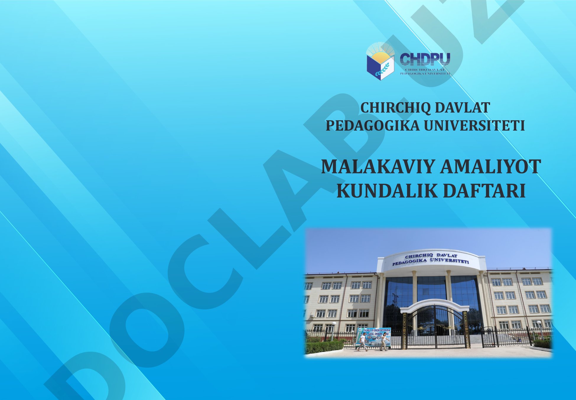 Malakaviy amaliyot kundalik daftari