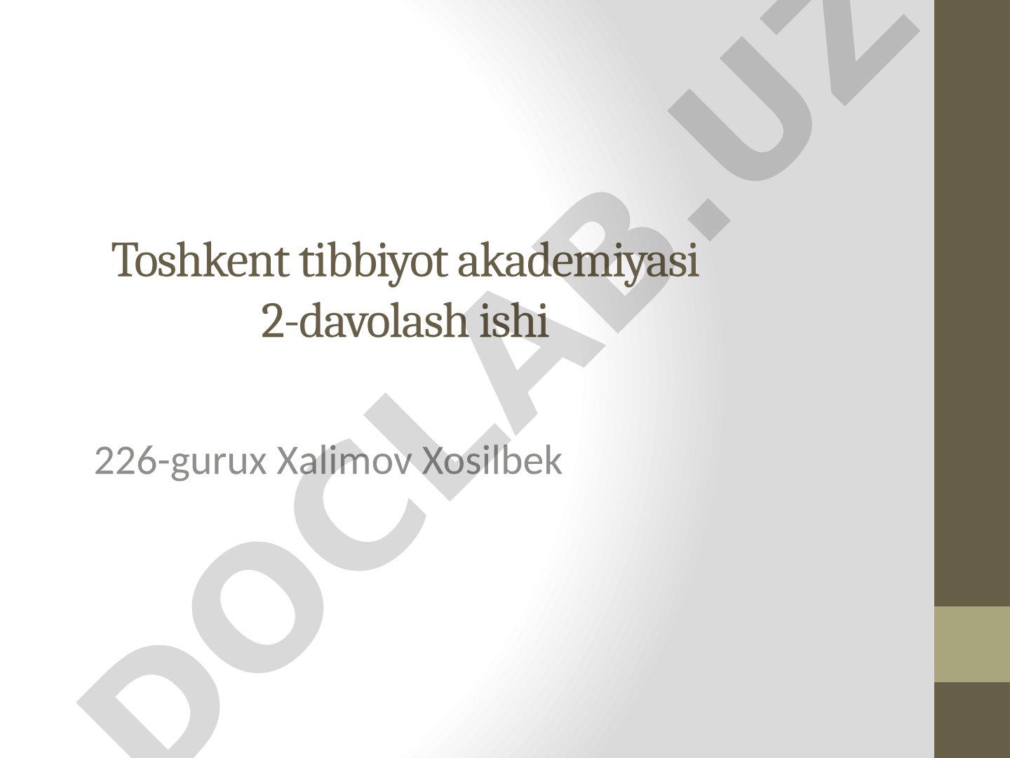 Ochlik, gipoksiya va mitoxondrial kasalliklar sababli ATF sintezining buzilishi