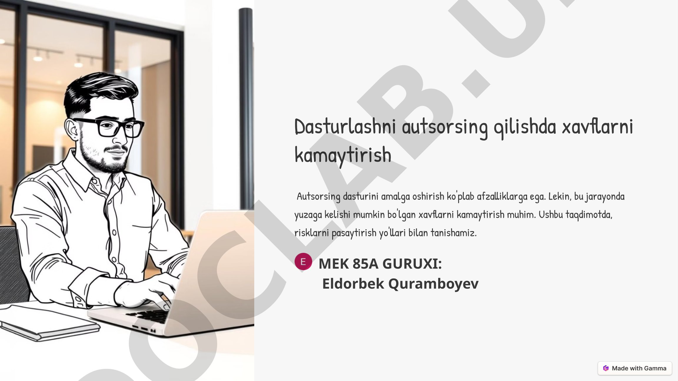 Dasturlashni autsorsing qilishda xavflarni kamaytirish