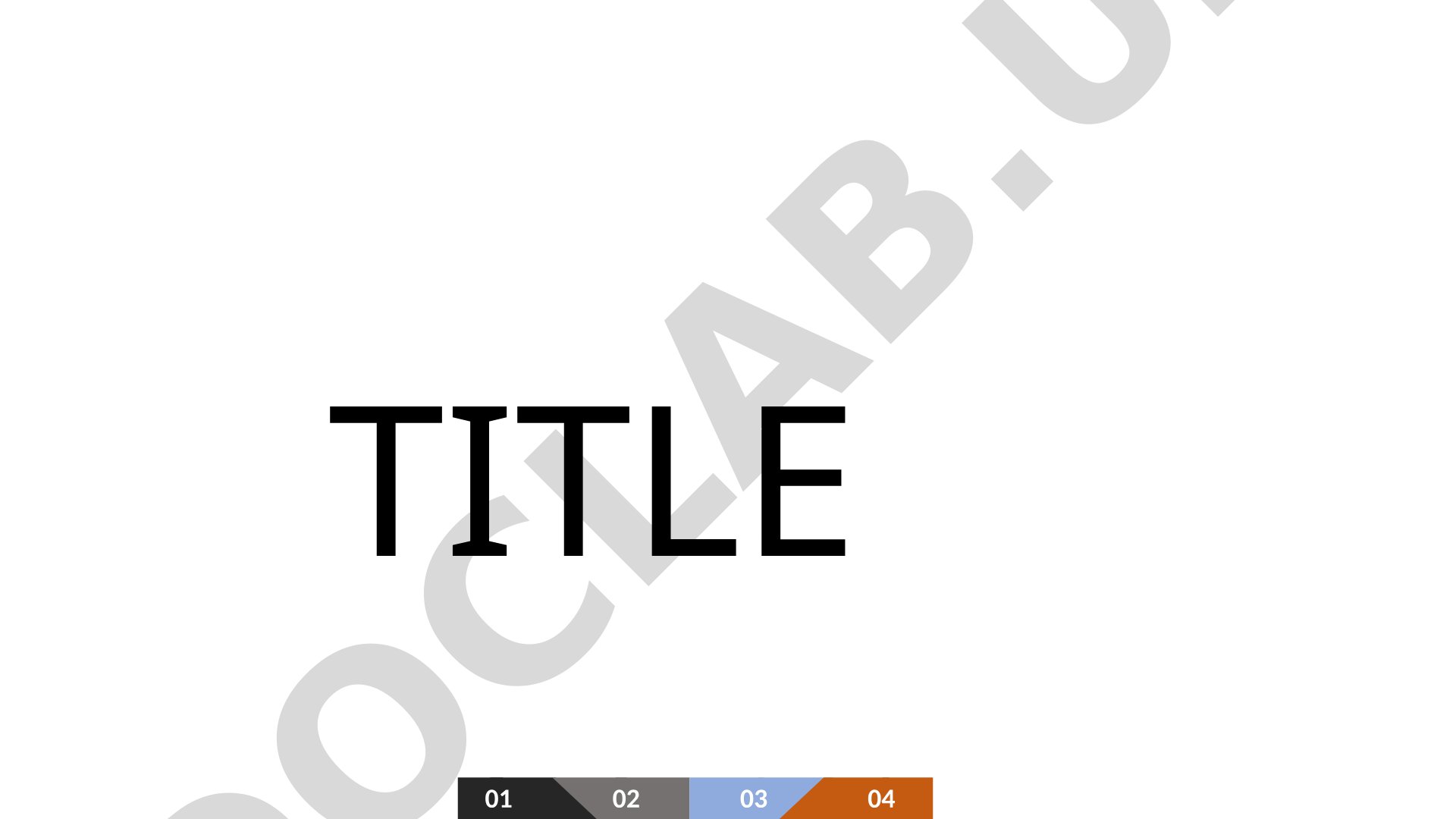 Presentation slides with placeholder title and numbers