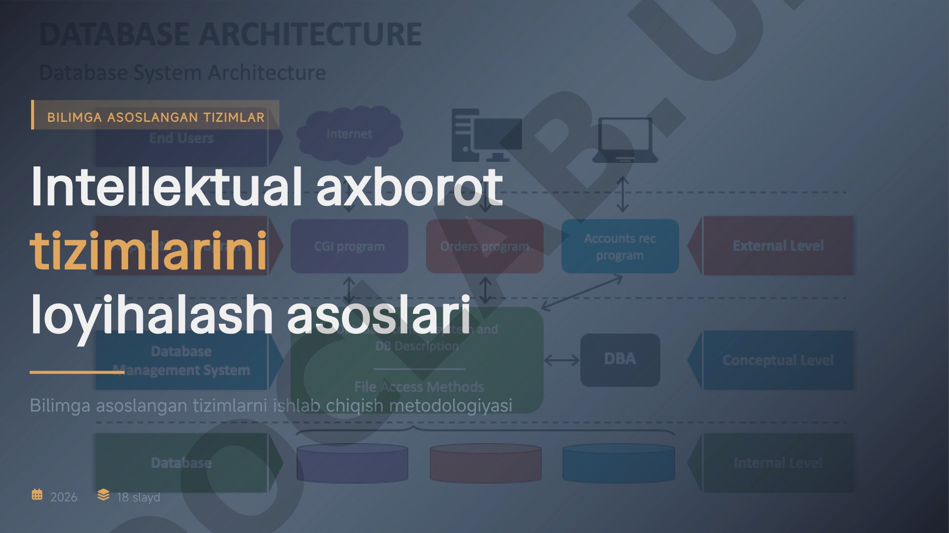 Bilimga asoslangan tizimlarni ishlab chiqish metodologiyasi