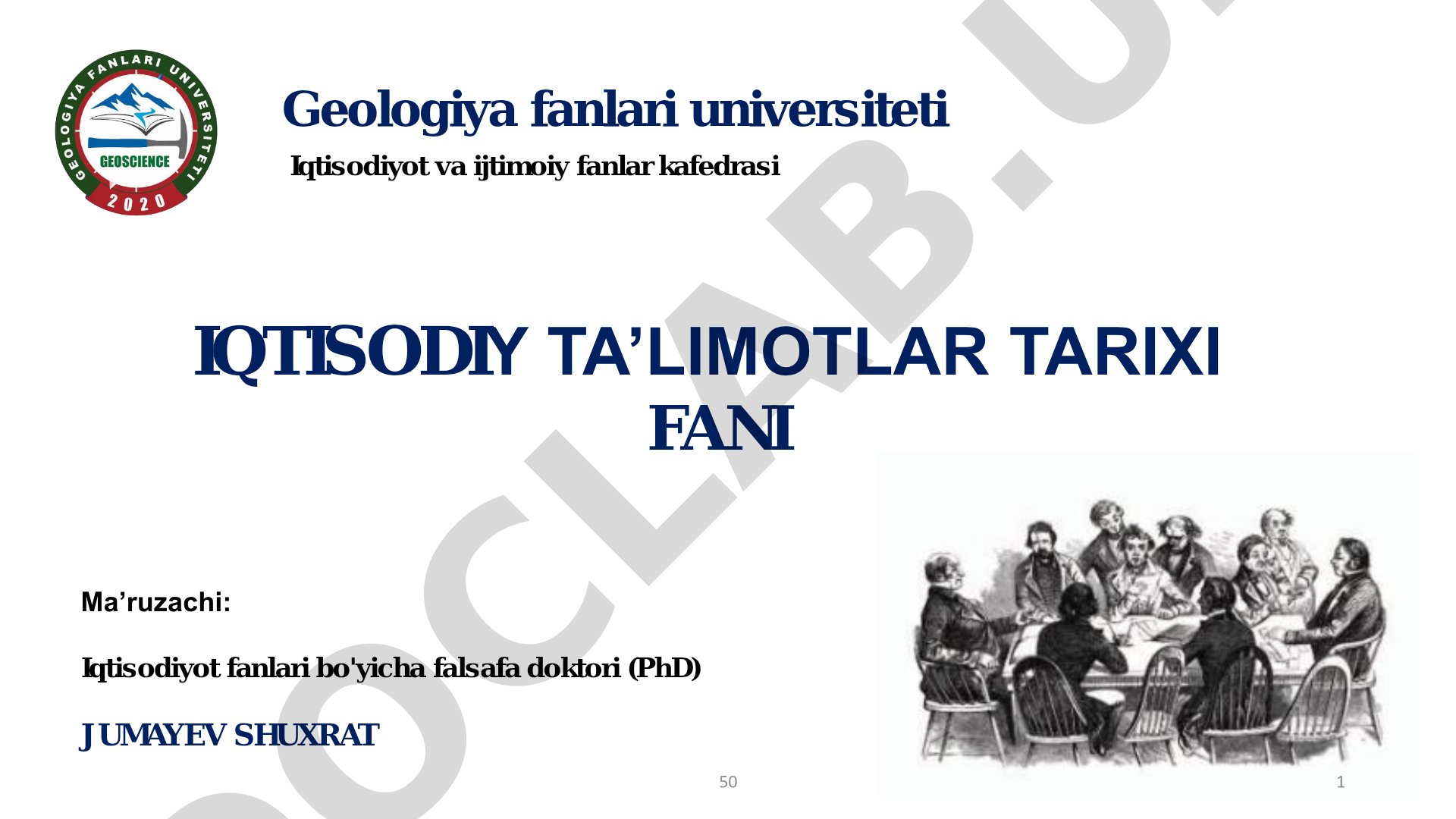 Iqtisodiy ta’limotlar tarixi faniga kirish. Fanning predmeti va o‘rganish usullari