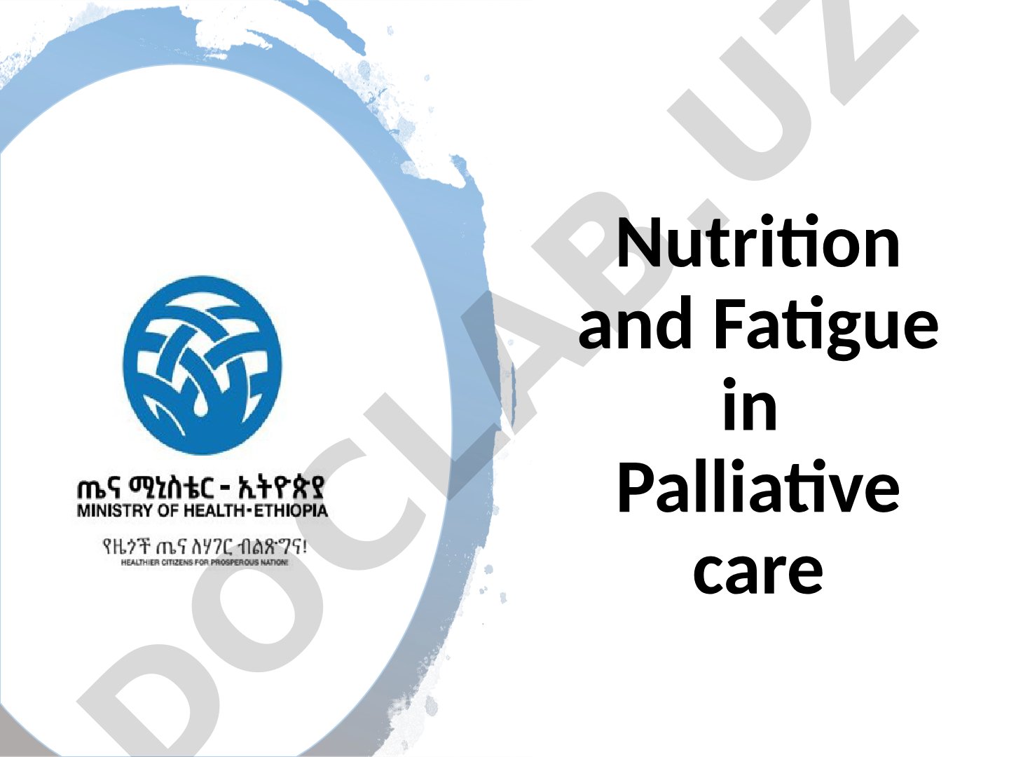 Nutrition and Fatigue in Palliative Care
