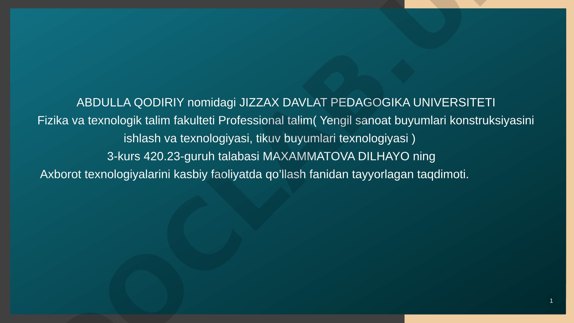 Standart shablonlar asosida slaydlar yaratish