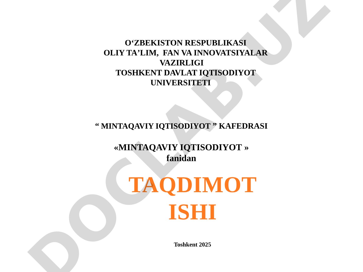 Mintaqaviy iqtisodiy o’sishning nazariy asoslari