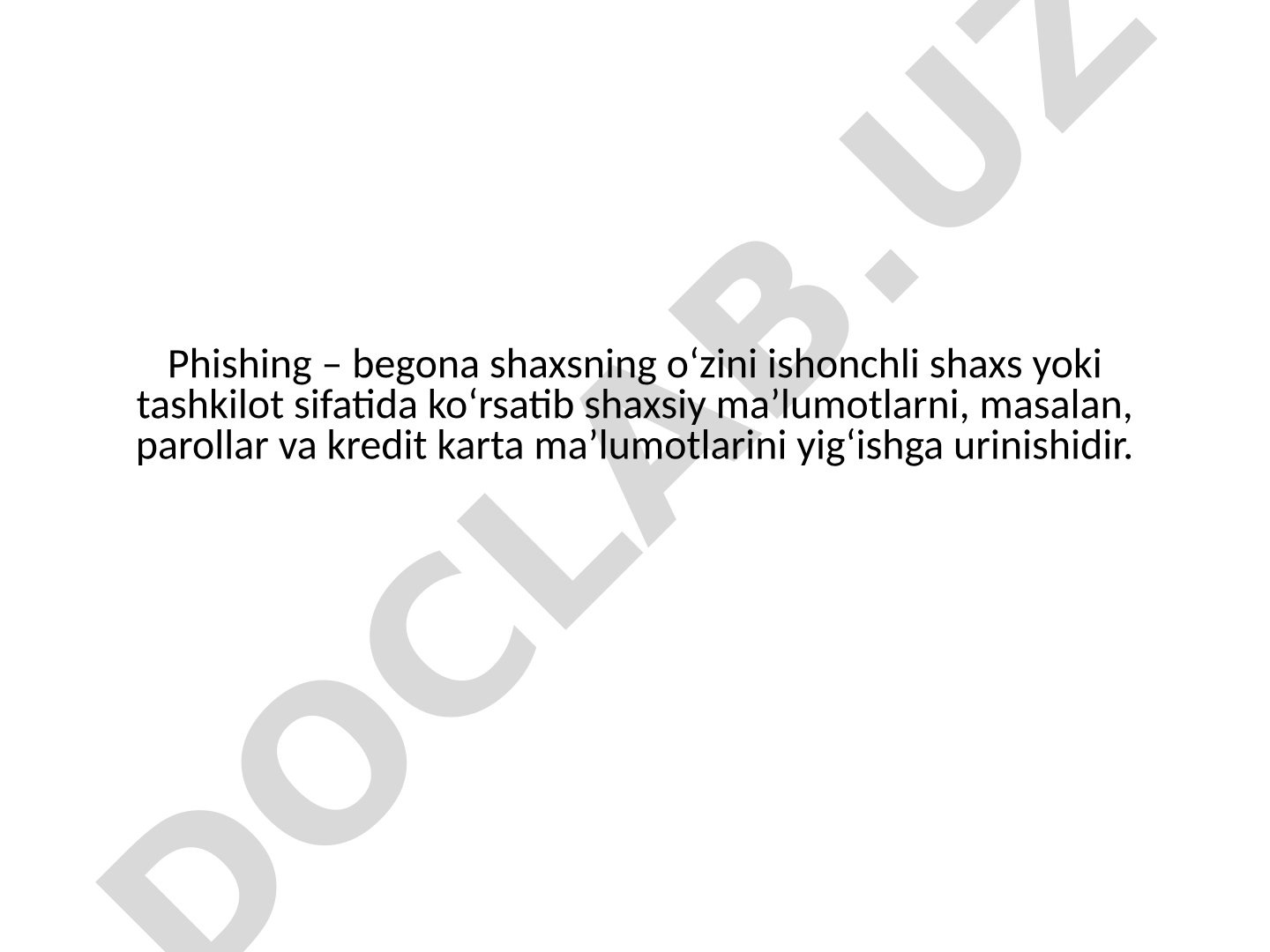 Phishing, pharming, smishing, vishing va zararli dasturlar