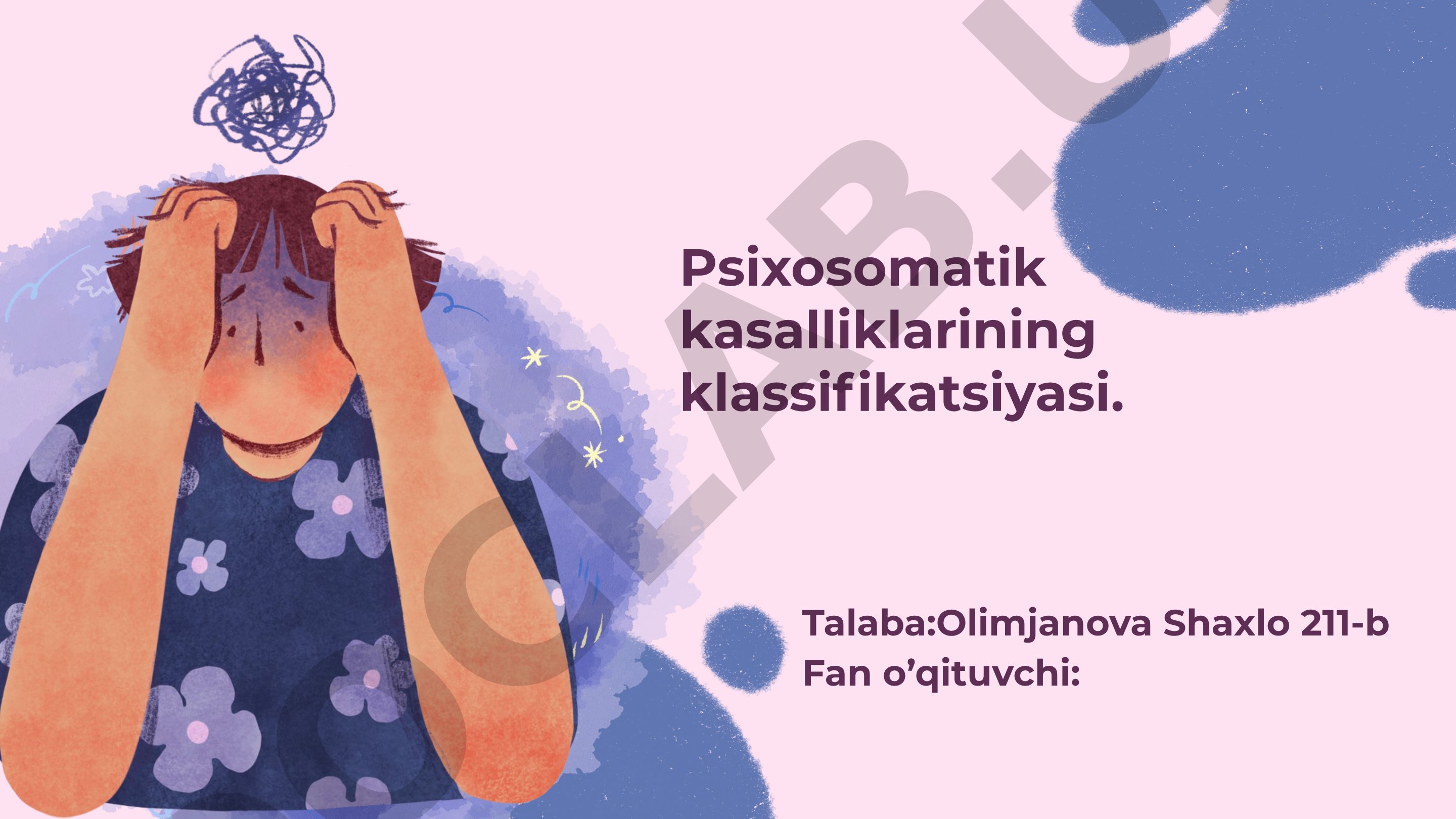 Psixosomatik kasalliklarining klassifikatsiyasi