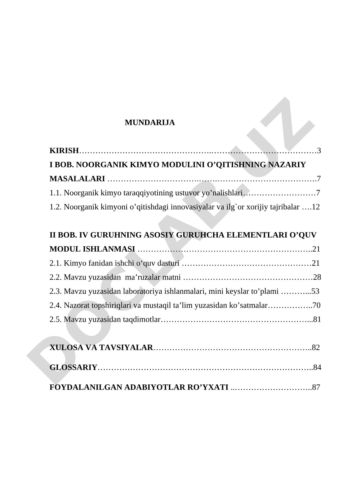 IV guruhning asosiy guruhcha elementlari modulini o’qitishda innovatsion ta’lim texnologiyalaridan foydalanish