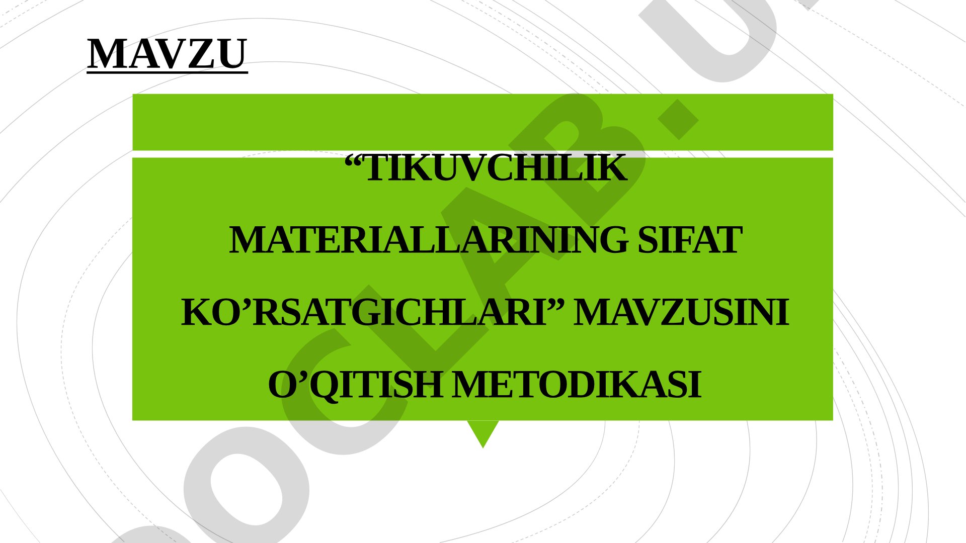 Tikuvchilik materiallarining sifat ko'rsatgichlari