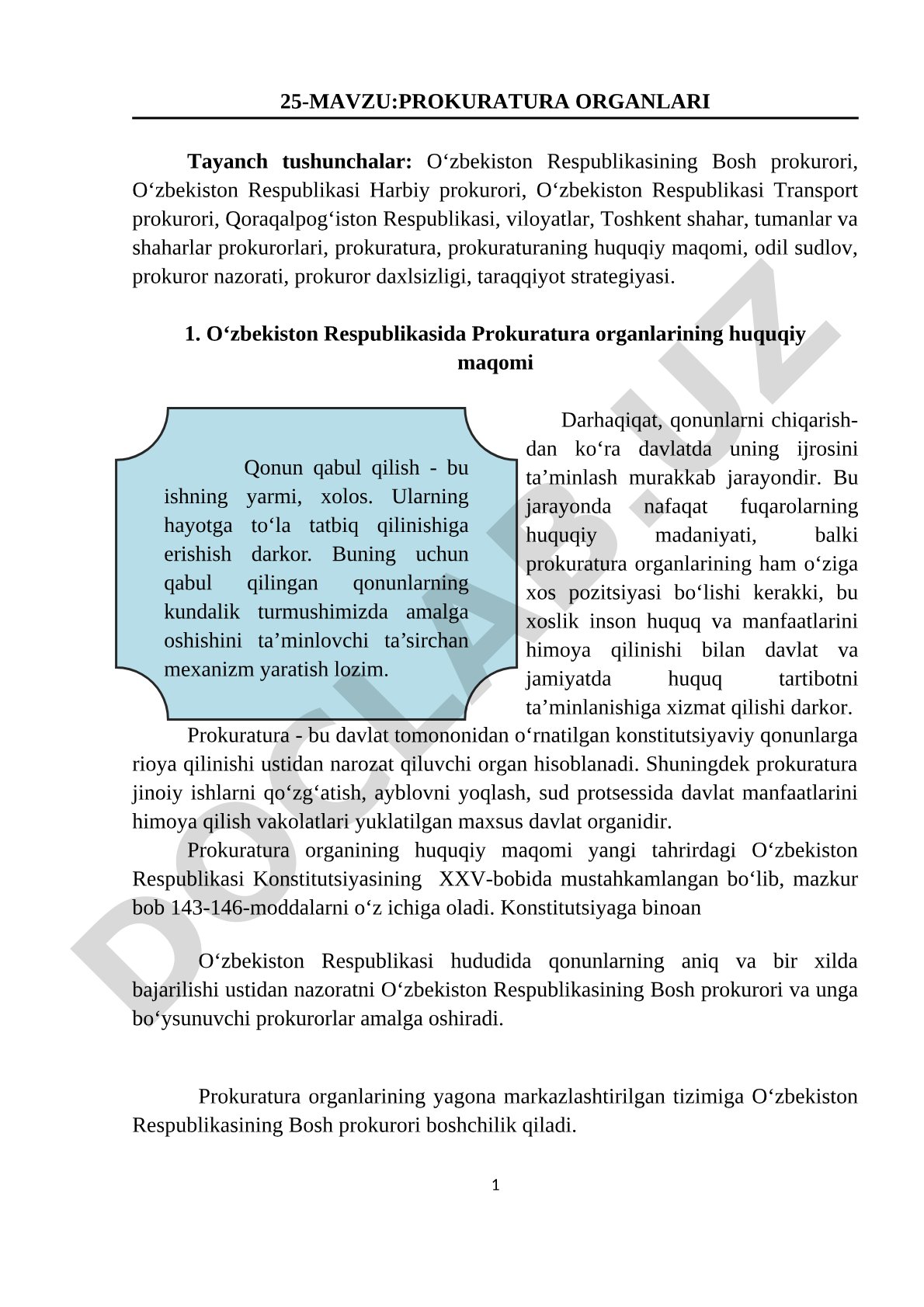 PROKATURA ORGANLARI
