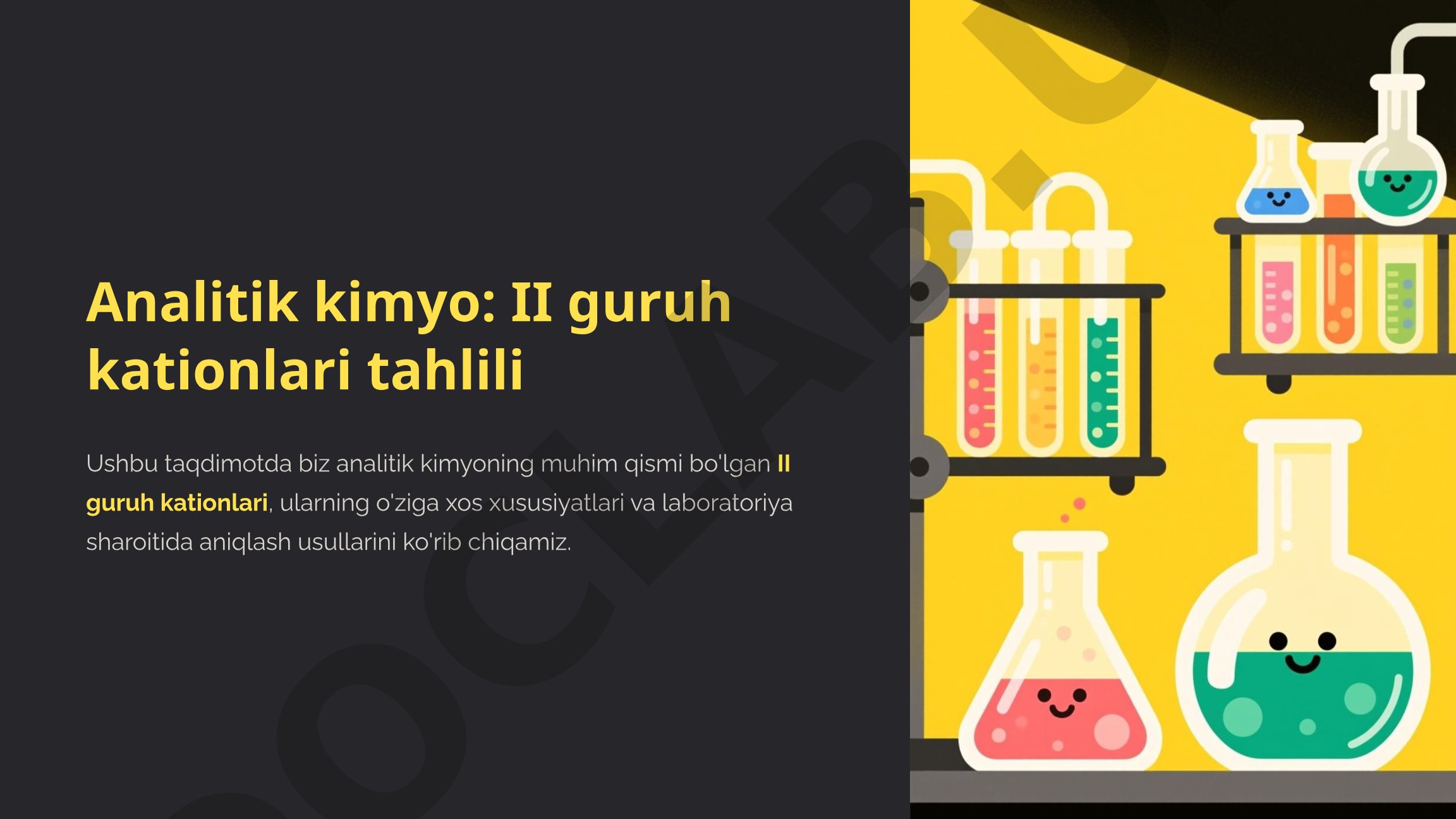 II guruh kationlari tahlili