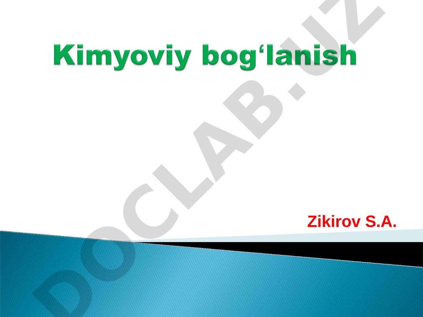 Kimyoviy bog‘lanish