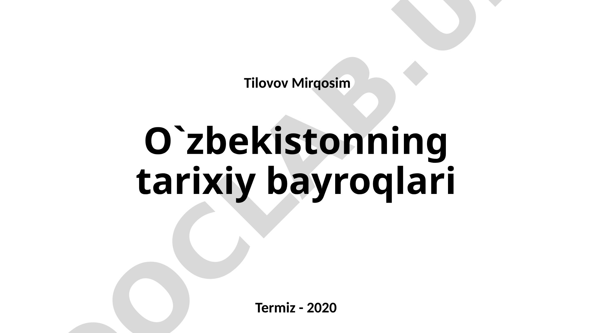 O'zbekistonning tarixiy bayroqlari