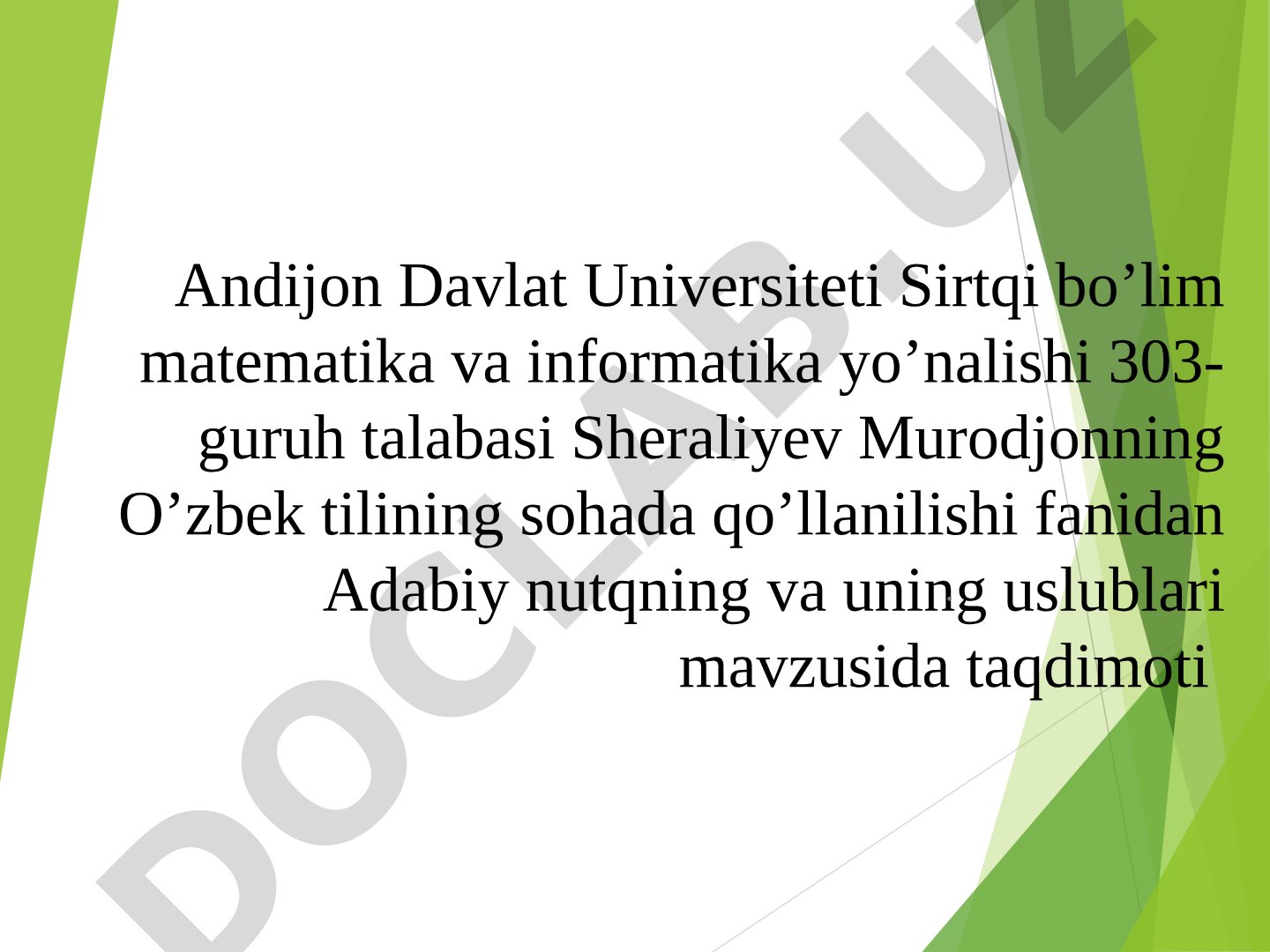 Adabiy nutqning va uning uslublari