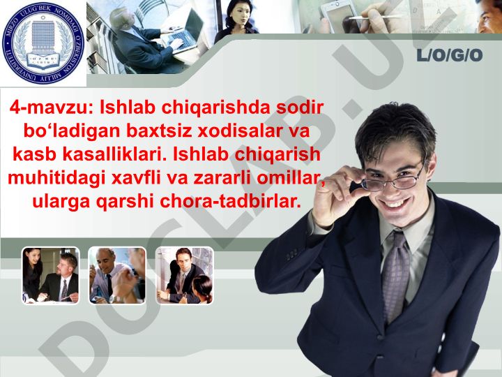 Ishlab chiqarishda baxtsiz xodisalar va kasb kasalliklari