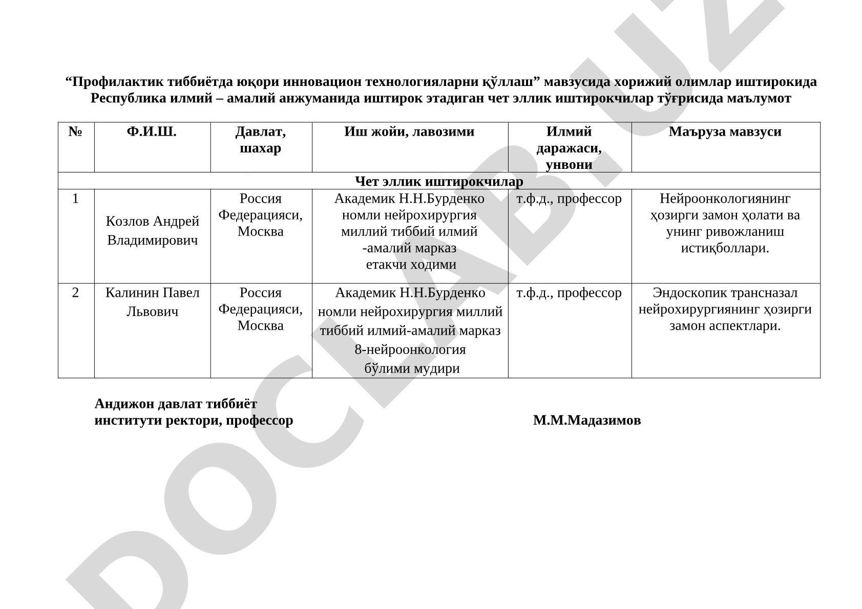 Профилактик тиббиётда юқори инновацион технологияларни қўллаш
