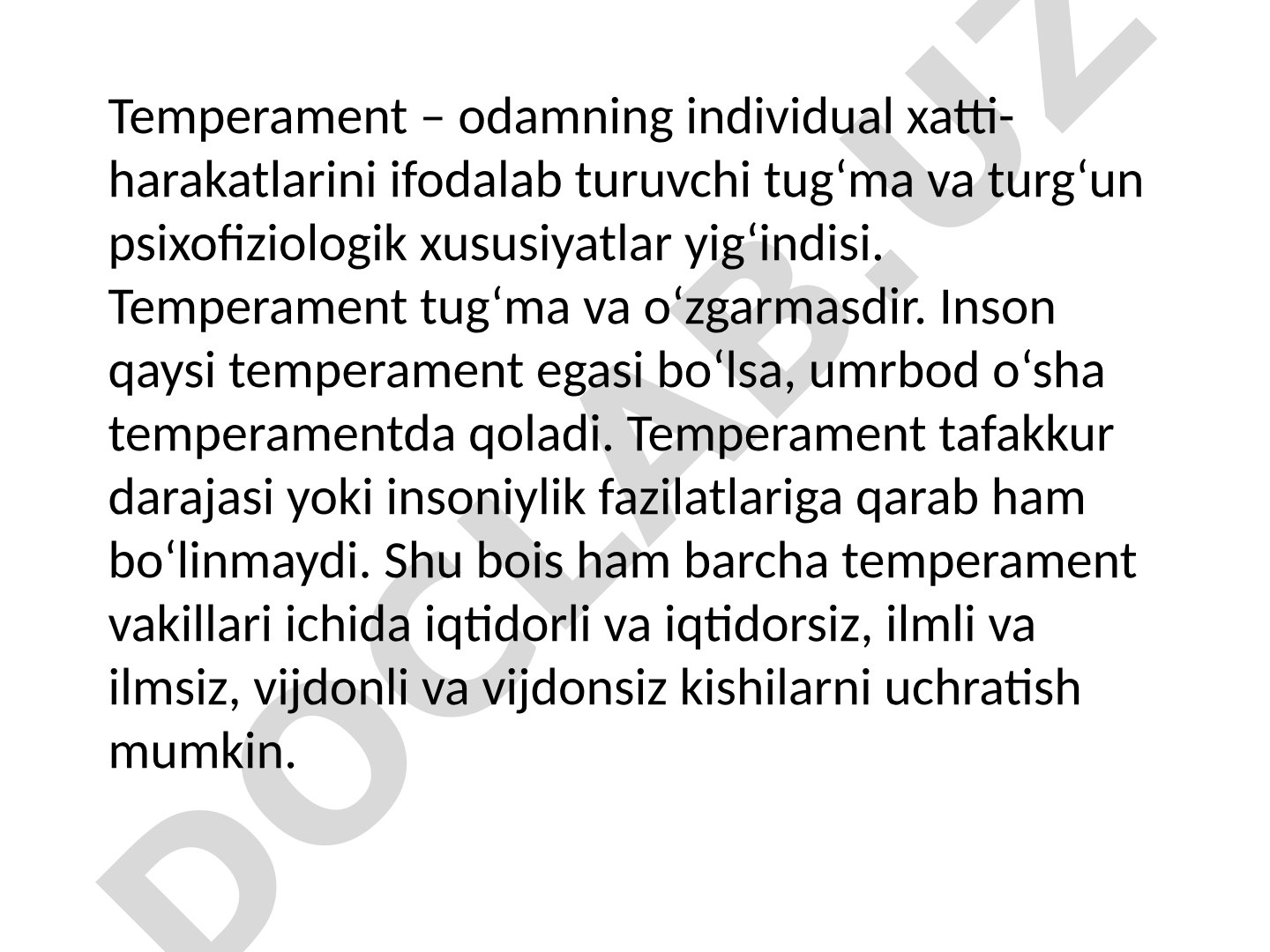 Temperament va uning turlari: sangvinik