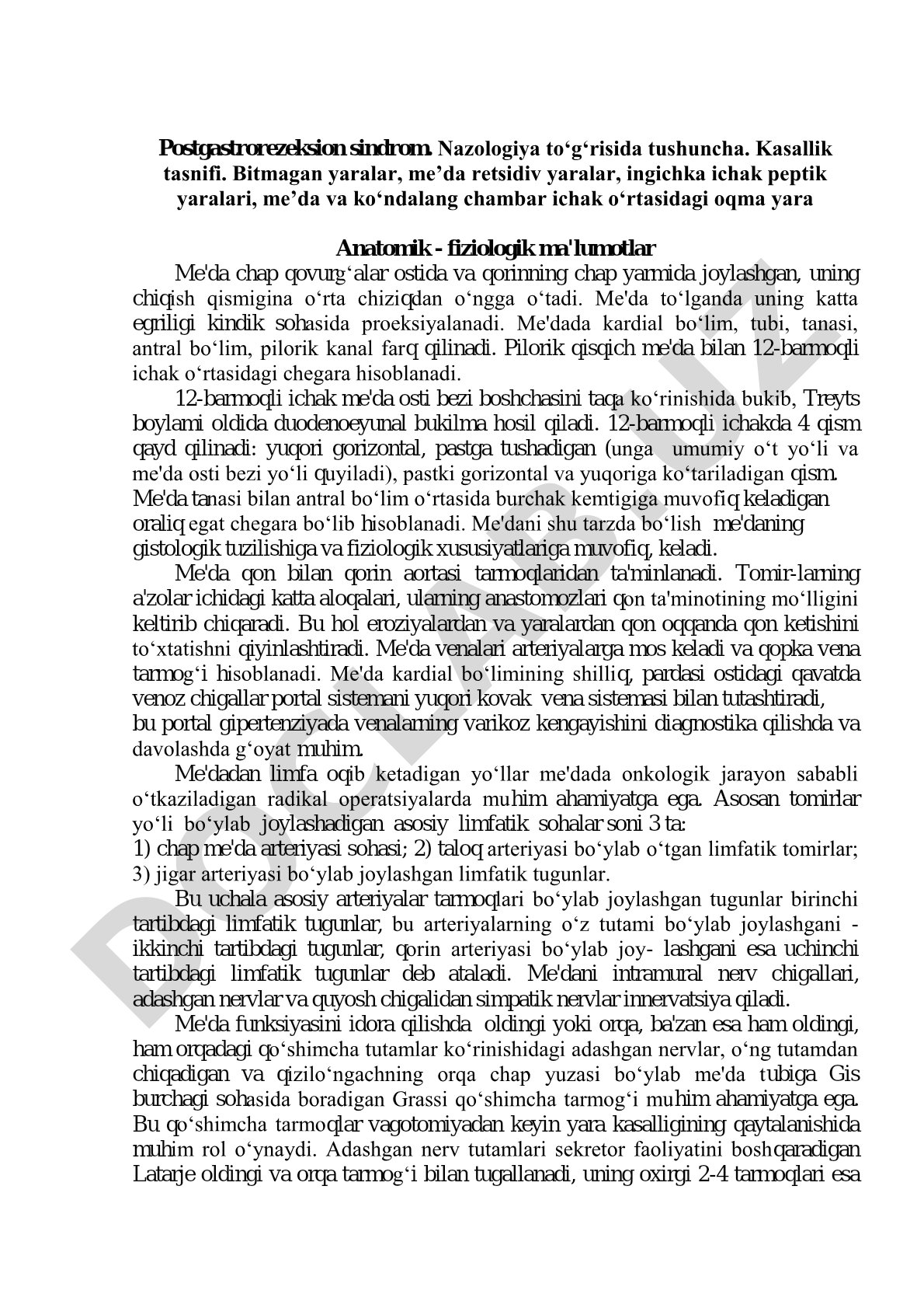 Postgastrorezeksion sindrom