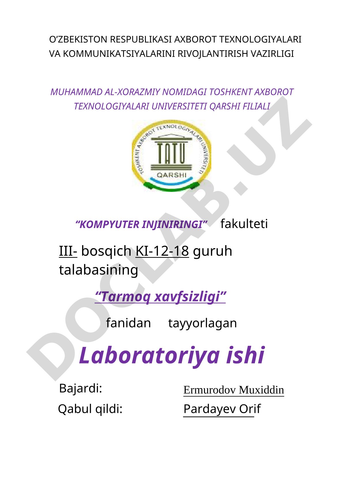 Kirishni oldini olish tizimini o'rnatish va sozlash (IDS / IPS / NSM)