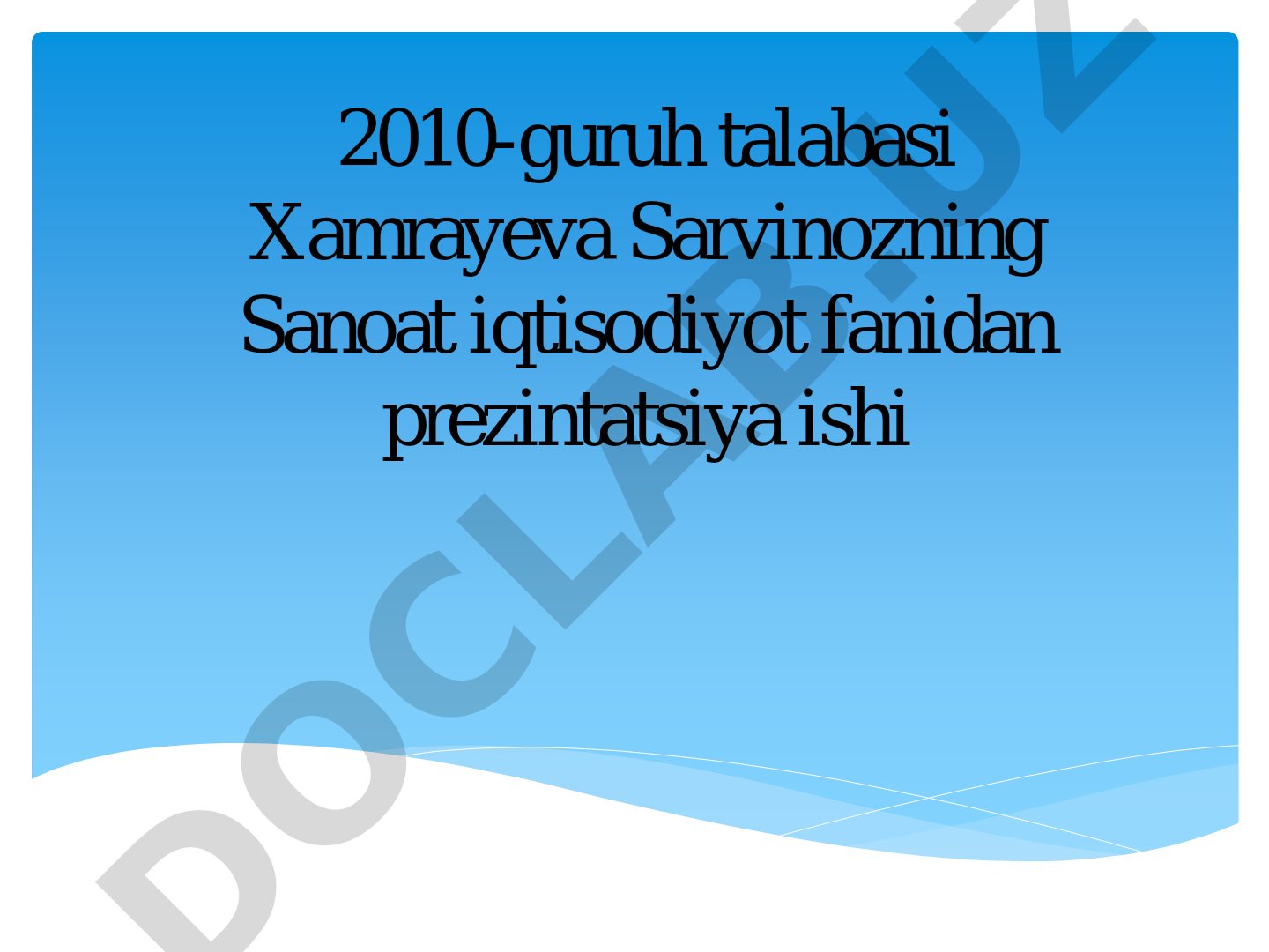 Sanoat iqtisodiyoti fanining predmeti va vazifalari