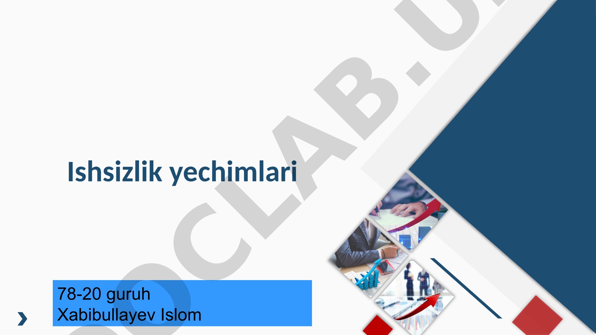O'zbekiston va AQSHda ishsizlik darajasi, bandlik holati va yechimlar haqida