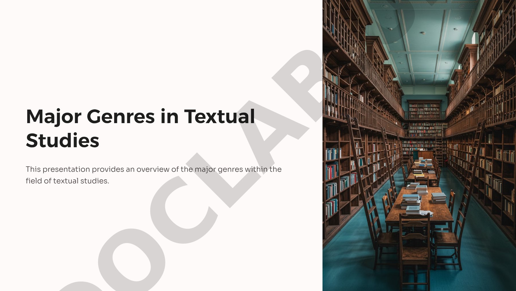 Major Genres in Textual Studies